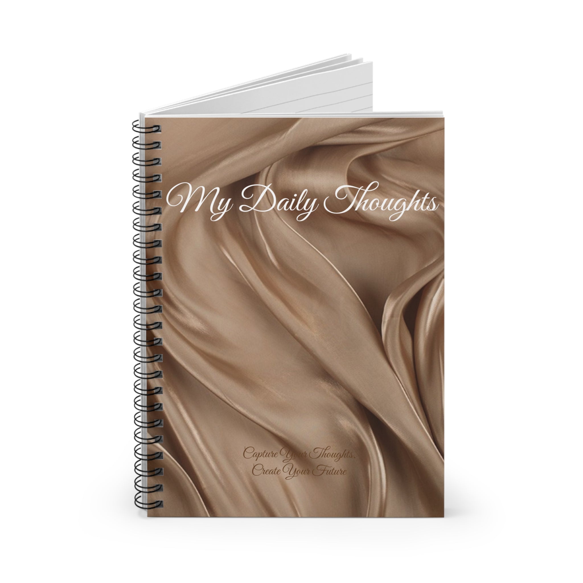 Elegant Ruled Spiral Notebook - "My Daily Thoughts" for Creative Journaling